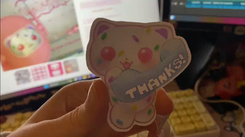 'THANKS' sticker